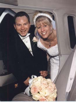 Happy wedding couple